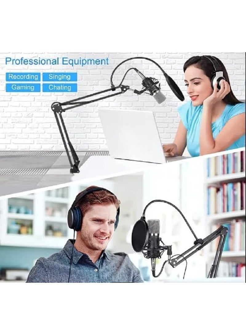 Professional Suspension Microphone Kit Live Broadcasting Recording Condenser Microphone Set - Image 4